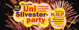 Studentisch feiern zu Silvester in Frankfurt bei Uni Silvester Party Frankfurt 2017